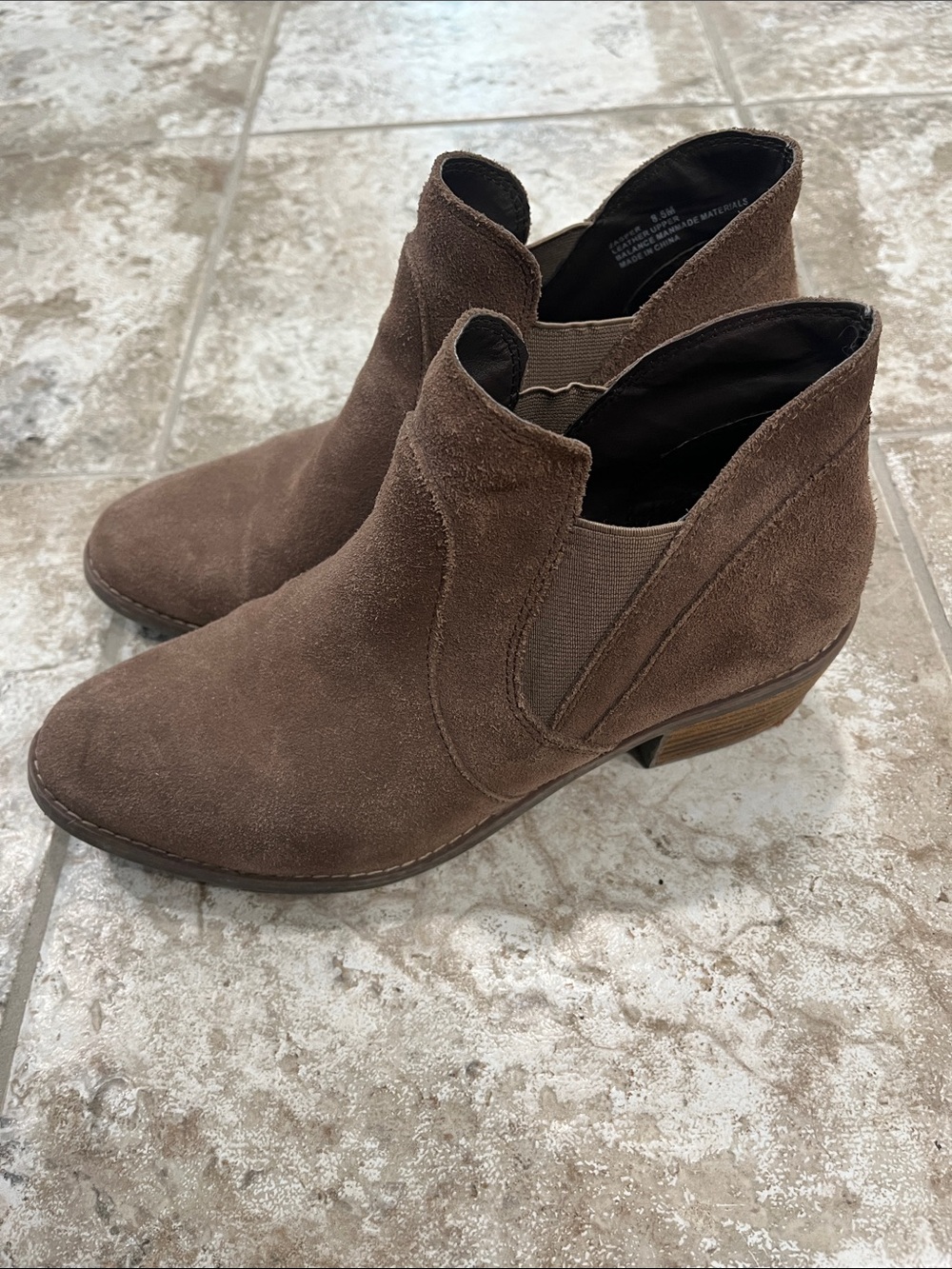 Brown Suede Ankle Booties